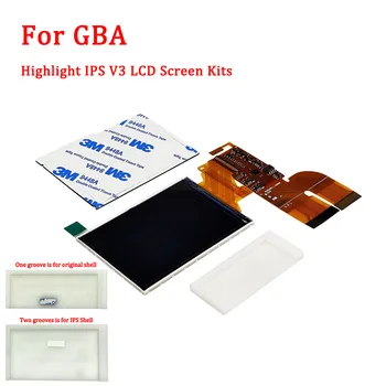 IPS V3 Celej Obrazovke LCD Súpravy pre Nintendo GBA podsvietenie lcd obrazovky 15 Úrovne Vysoký Jas IPS LCD 3 Displej Pre GameBoy Advance