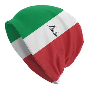 Talianskej Vlajky Talianska Italia Čiapky Hip Hop, Street Skullies Čiapky Klobúk Muži Ženy Muž Jar Teplej Hlavu Zábal Kapoty Pletený Hat