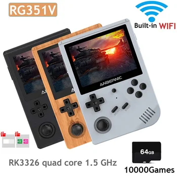 RG351V Retro Hra Ručné Vstavaný WIFI Online Bojové Hry 3,5 palcový IPS Displej Prenosnej Hernej Konzole PS1 Hry Hráč 351V