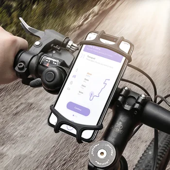 Univerzálne Cyklistické Držiaka Telefónu Silikónový protišmykový Riadidlá Montáž Držiak GPS Stáť Zariadenie Pre Samsung iPhone Huawei RR7272