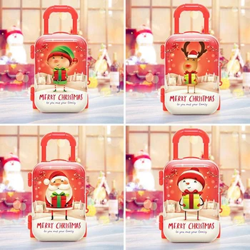 Dieťa Vianočný Darček taška Candy box Mini Kufor Bábiky Miniatúrne Hračky batožinového priestoru domček pre bábiky, Dekorácie Spojka Šperky Box Bábika Kabelka