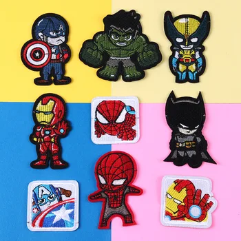 Marvel Iron Man Cestnej Obrie Cartoon Disney Anime Výšivky Škvrny Deti Pre Odevné Textílie Appliques Oblečenie, Tričko A Nohavice