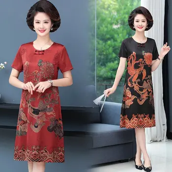 Letné Moderné Cheongsam Ženy Ao Dai Hodváb Qipao Čínske Šaty Dlhé Qi Pao Strany Vintage Elegantné Šaty Vysokej Kvality