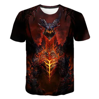 3D World of Warcraft T-shirt pánske, dámske Módne Streetwear Vytlačené T-shirt 2021 Letné Hot Predaj Tees