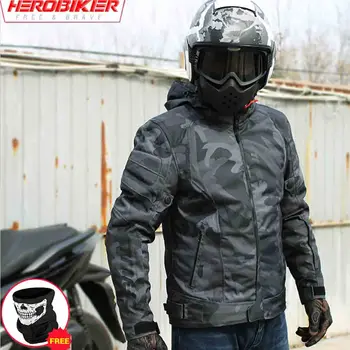 HEROBIKER Bundy na Motocykel Mužov Motocross Závodné Bunda Priedušná Motocykel Koni Waterfroof Moto Reflexné Oblečenie Winproof
