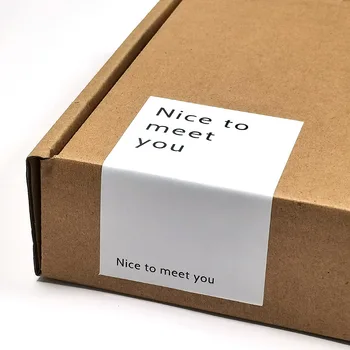 50pcs/taška Nice to Meet You Samolepky Bielej Package Samolepky Pre Malé podniky Obálky Tesnenia Dekoračné Nálepky na Vianoce