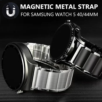 Nerezová Oceľ Magnetické Pásmo Pre Samsung Galaxy Watch 5 40 44 mm PRO Sport Kovový Remienok Pre Huawei GT3 Pro 2e Luxusné Band 20 22 mm
