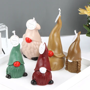Gnome Vianočné Anonymný Bábika Silikónové Formy na DIY Santa Claus Sviečka Výrobu Živice Omietky Plesne Vianočné Domova Vianočný Darček