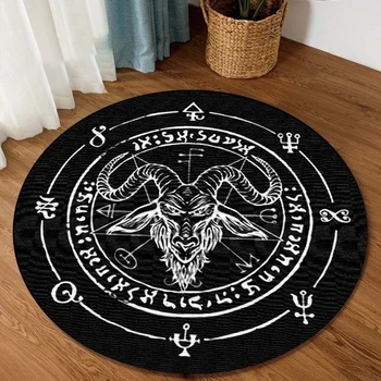 Osobné koberec kolo koberec Gotický Satan koberec Pet pad čierny koberec domáce dekorácie veštenie kobercov a koberčekov pre spálne