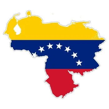 Venezuela Mapa Vlajka Vinyl Pvc Odtlačkový Čelné Sklo Nárazníka Dekoratívne Auto Príslušenstvo