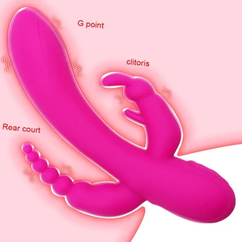 3 V 1 G-Spot Auto-škálovanie 10 Rýchlosť Virbators pre Ženy Análny DildoVibrating Klitorisu Pošvy Masér pre Dospelých 18 Sexuálne Hračky