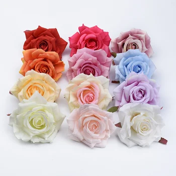 100ks Hodváb Ruže Kvety Nástenné kúpeľňové Doplnky, Vianočné Dekorácie pre Domov Svadobné Lacné Umelé Rastliny Nevesta Brošňa