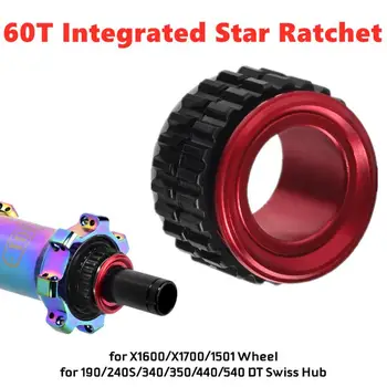 60T Integrované Star Ratchet Požičovňa Hub Upgrade Kit pre X1600/X1700/1501 Koliesko na 190/240S/340/350/440/540 DT Swiss Hub
