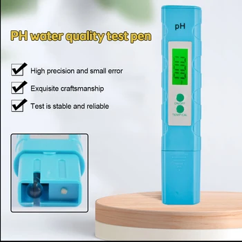 PH Meter 0.01 PH Vysokou Presnosťou Tester Kvality Vody s Meracom Rozsahu PH Testovacie Pero Vhodné pre Bazén Akvária