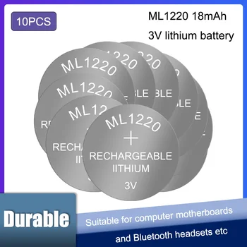 10PCS Pôvodnej Značky Nové Čerstvé ML1220 1220 3V 18mAh Jeden Nabíjateľná Lítium-okrúhlu Batériu
