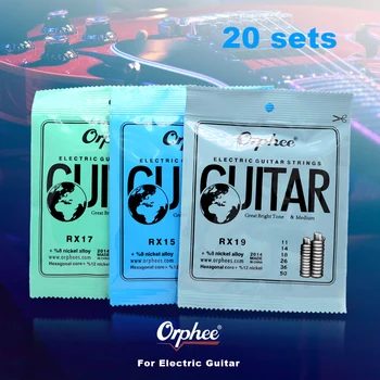 20 sád Orphee Mm uhlíková oceľ elektrické gitarové struny RX19 výkonné basy pre heavy rock RX15 najlepšie pre rýchlosť solo