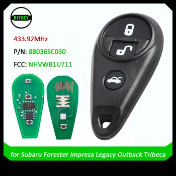 DIYKEY Diaľkové Auto Kľúč pre Subaru Forester Impreza Legacy Outback Tribeca B9 Tribeca Fob FCC ID: NHVWB1U711 Mexiko 88036SC030