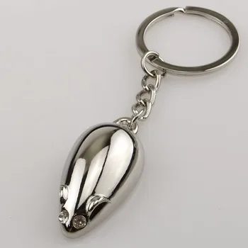 Myš prívesok - Vysoko Kvalitné Kovové Keychain Drop Krúžok Keyring prívesok pre mužov a ženy Darček šperky 17337 č reťazca