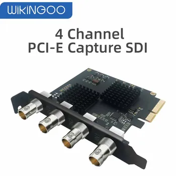 4 Kanálov SDI PCI Express HD Video Capture Karty 1080p/60fps -v Reálnom Čase