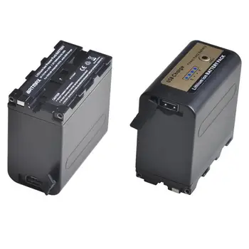 2Pc 7800mAh NP F970 NP-F960 Indikátor Napájania Batéria Li-ion Batterie pre Sony NP F970 F960 F550 F570 QM91D F750 F770 MC1500C 190P