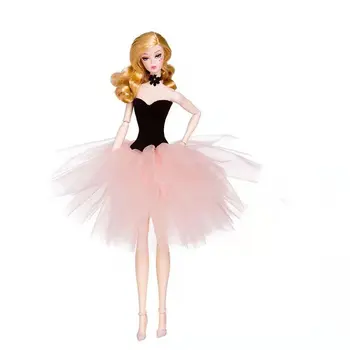1/6 BJD Black Pink Baletné Šaty Pre Bábiku Barbie Oblečenie Pre Barbie, Oblečenie pre Tanečné Oblečenie Vestidos 11.5