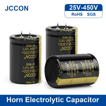 JCCON 25V 63V 80V 200V 450V Audio Elektrolytický Kondenzátor 100UF 150UF 180UF 220UF Pre Audio Hifi Zosilňovač s Vysokou Frekvenciou Low ESR