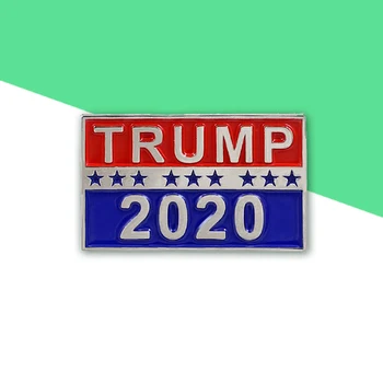 TRUMP 2020 Punk Smalt Kolíky Americkej Republikánskej Sprievod Prezidenta Kampaň Hviezda Letenky Odznak Denim Kabát Batoh Poker Brošňa