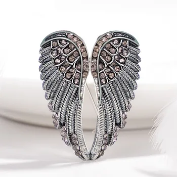 Móda Pokryté Drahokamu Anjel Krídla Brošňa Pre Mužov A Ženy Kabát Šperky Príslušenstvo Trend Brošňa