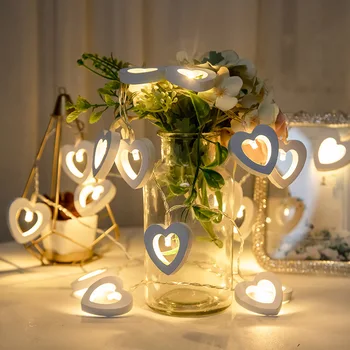 Srdce LED Svetlá pre Nový Rok Dovolenku Svadobné Domácej Strany Miestnosti Garland Dekorácie Víla Spálňa Decor Srdce String Svetlá