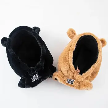 Móda Ženy klobúk zimné roztomilý medveď uchu design farbou vetru teplé krku šatku klobúk Ženy, Teplé Chrániť Uši Spp