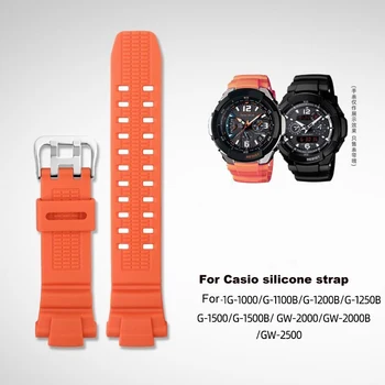 Gumené Watchband pre Casio G-SHOCK letectva živice silikónové popruh GW-3000b / 3500b / 2500b / 2000 G1500 pánske športové hodinky reťazca