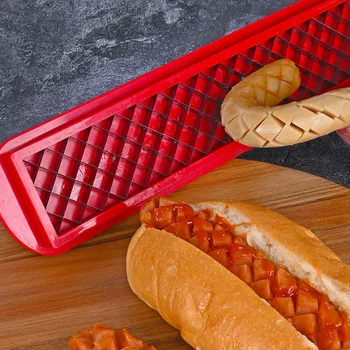 Nový Pomocník V Kuchyni Nástroj Klobása Hot Dog Fréza Bezpečné Hot Dog Slicer Dicer Ham Fréza Kuchyňa Gadget Príslušenstvo Na Grilovanie