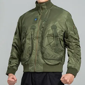 Muži Letu Bunda Bomber Kabát Vojenských Muži Oblečenie Air Force One Pilot Baseball Jacket Jar Jeseň Windbreaker Outwear 3XL