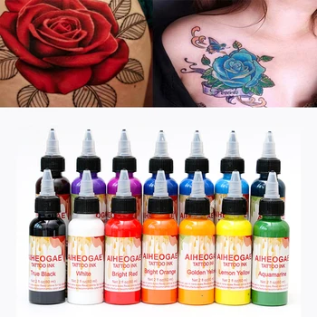 60ml Tattoo Ink Pigment Body Art Tattoo ink Súpravy Profesionálne Kozmetické Farby make-up, Tetovanie Dodávky Semi-permanentný make-up Obočia