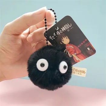 Plyšové Keychain 1pcs 5cm Odvážneho Preč Hayao Miyazaki Môj Sused Totoro Brikety Elf Bábika držiteľa karty Taška Roztomilý Príslušenstvo