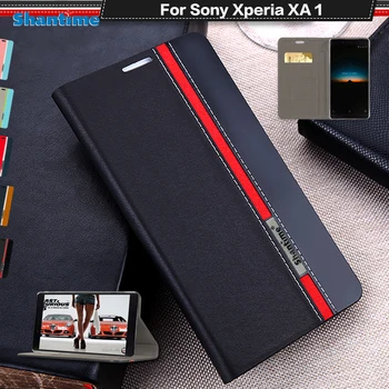 Book obal Pre Sony Xperia XA1 Peňaženky vyklápací Kryt Pre Sony Xperia XA 1 Kremíka Mäkké Zadný Kryt Ročníka Pu Kožené Obchodného Prípadu