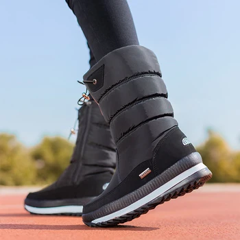 Nové 2021 dámske topánky na platforme zimné topánky, hrubé plyšové non-slip nepremokavé čižmy pre ženy botas mujer