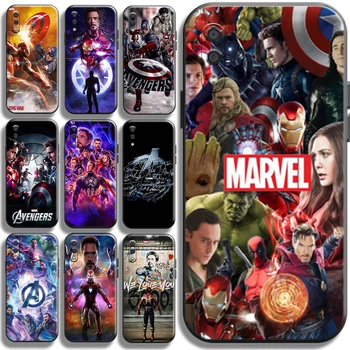 Marvel Avengers Logo Pre Samsung Galaxy A01 A01 Core Telefón Prípade Čierna Späť Shell Plnú Ochranu TPU Shockproof Prípadoch Coque