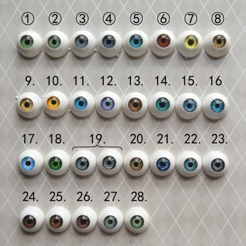 1 Pár Akryl Oči 10 mm Okrúhle Oči BJD Bábika Príslušenstvo 5mm Iris Typ Lode Otvorenie Tvar Očí make-up Zmeniť na SD Bábiky