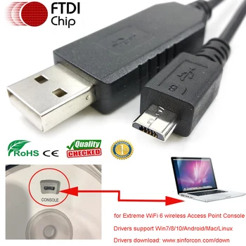 FTDI Sériový Adaptér pre Extrémne WiFi 6 Bezdrôtový Prístupový Bod Konzoly Kábel ACC, WiFi, Micro USB UPC 644728055371