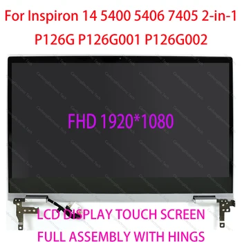 14-palcový Pre Dell Inspiron 5400 2-v-1 P126G P126G002 LCD LED Panel Displeja Dotykový Displej Nahradenie Kompletná Zostava S Hings