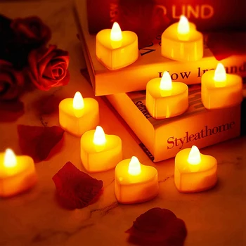 Flameless LED Svetlá Čaj Sviečky Batérie Powered Blikanie Pilier Sviečky Ďakovné Tealight Romantický strany Home Decor