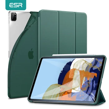 ESR puzdro pre iPad Pro 12 9 iPad Pro 11 Mini 6 2021 Jasné Zadnej Strane Trifold Skladacie puzdro pre iPad 9 8 7 iPad Pro 2021 12.9 Kryt