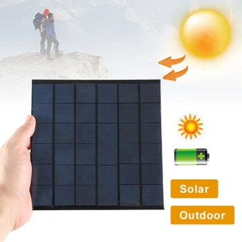 6V 9V 18V Solárny Panel Káblové Mini Solárny Systém urob si sám Pre Batériu mobilného Telefónu Nabíjačku 2W 3W 4,5 W 6W 10W Solárne Články