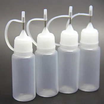10 ml Opakovane Biele Plastové Fľaše Stlačiť Lepidlo Aplikátor Papier Quilling Ihly Tip Spp Silikónové Slučky Scrapbooking Remeselné Nástroje