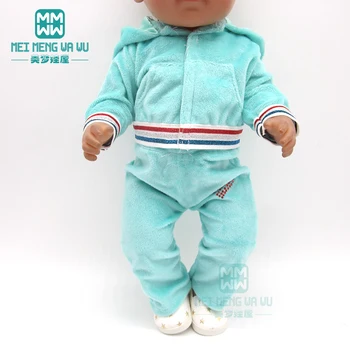 Bábiky Oblečenie Móda Kapucňou Hot Drahokamu Športové Oblek pre 43 cm hračka new born bábiku baby 18-Palcové American doll Našej Generácie