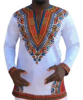 Biela Afriky Dashiki Print T Shirt Mužov 2022 Značky Dlhý Rukáv Afriky Oblečenie Mužov Hip Hop Streetwear Tee Tričko Homme Camisetas