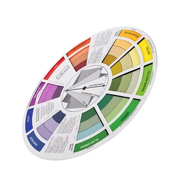 Profesionálne Farbenie Zodpovedajúce Príručka Farebné Koliesko Farby Miešanie Graf Papier Karty trojstupňový Dizajn Pre Prelínanie Nástroj 9.25 palec