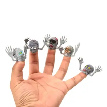 Halloween Malý Prst Bábky Mini Strašidelné Zombie Hlavu Prsta Bábky, Hračky Pre Deti, Chlapci A Grils Party Láskavosti