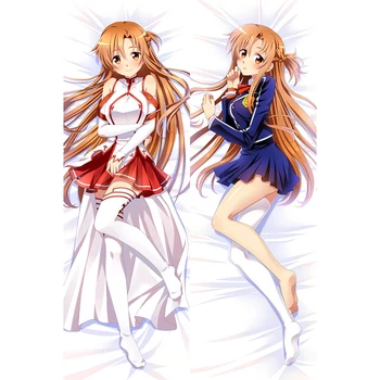 Anime Sword Art Online Dakimakura Prípade obojstrannej 3D Tlač posteľná bielizeň Objímanie Telo Vankúše Dary